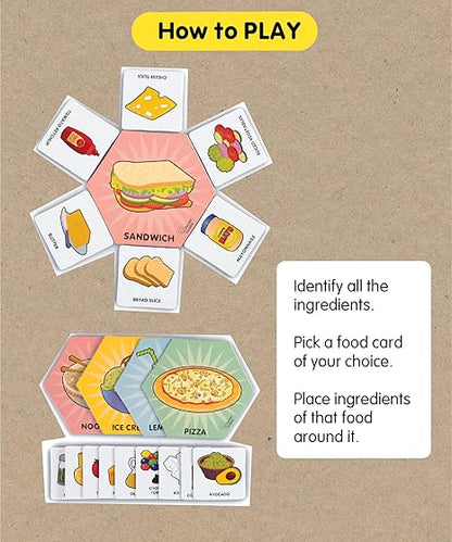 Clever Cubes Food Whiz, Activity Games, Fun Learning Games for Kids, Perfect for Gifts, Multicolour