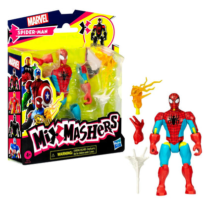 Spider-Man Marvel MixMashers Custom Mix-and-Match Action Figure & Accessories, 5-Inch-Scale Super Hero Toys for Kids Ages 4+