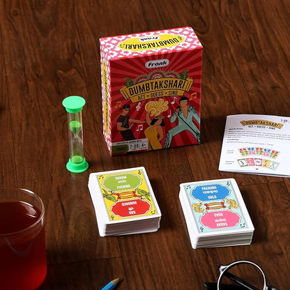 Frank Dumbtakshari Fun Family Party Game | Blend of Dumb Charades and Antakshari | Acting, Singing & Guessing | Travel-Friendly | Easy to Play | Game for Adults, Teens & Friends