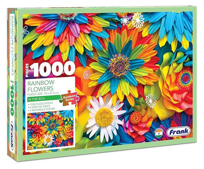 Frank Rainbow Flowers Jigsaw Puzzle for Adults | 1000 Piece Jigsaw Puzzles for Adults & Kids Above 15 Years |