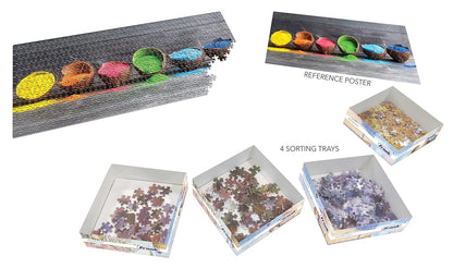 Frank Colours of Holi Panorama 500 Piece Jigsaw Puzzle for Adults & Kids Above 10 Years | Fun & Challenging Having Realistic Illustrations Puzzle Games for Stress Relief & Focus, Gifts for Teenagers