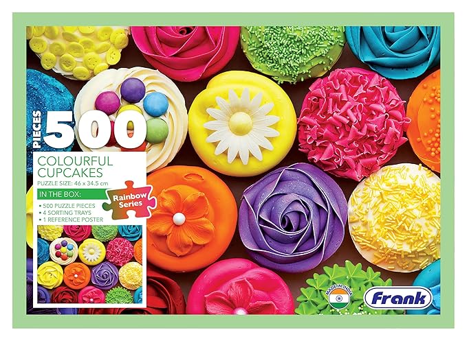Frank Colourful Cupcakes 500 Piece Jigsaw Puzzle for Adults & Kids Above 10 Years