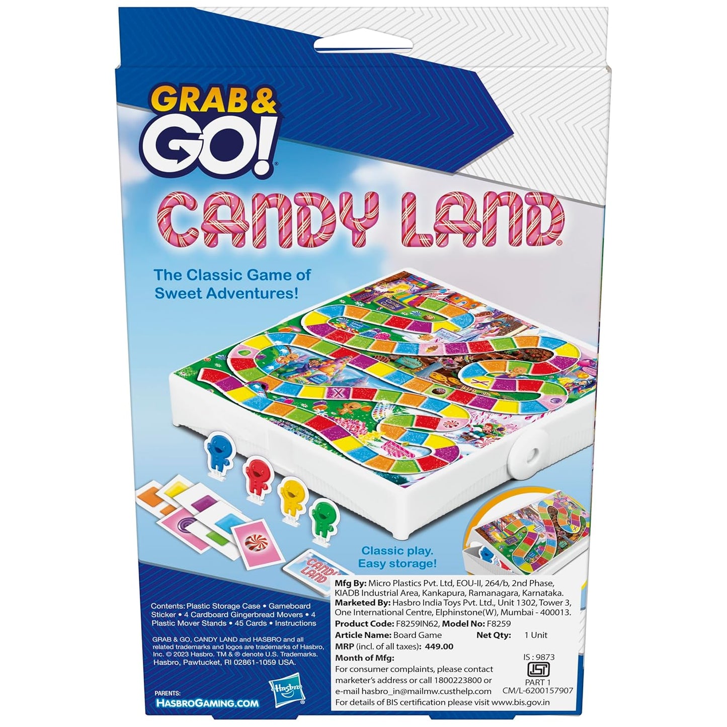Hasbro Candy Land Grab and Go Game