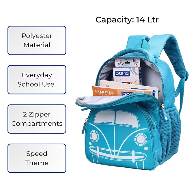 Doms Speedz School Backpack |Car Theme