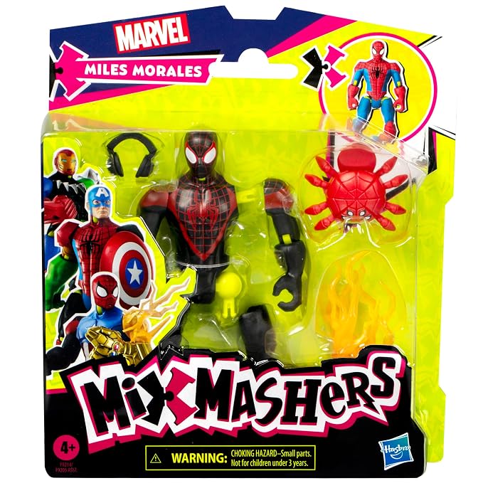 Miles Morales Spider-Man Marvel MixMashers Custom Mix-and-Match Action Figure & Accessories, 5-Inch-Scale Super Hero Toys for Kids Ages 4+ (Copy) (Copy)