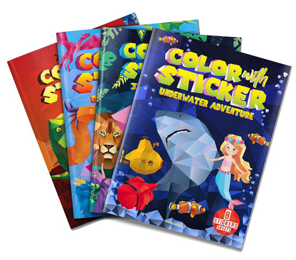 Color with Sticker Underwater Adventure - Wonder House Books