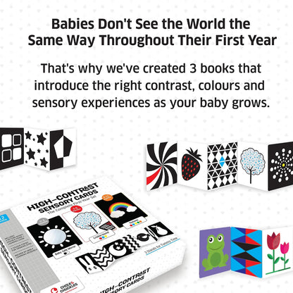 Chalk & Chuckles High Contrast Sensory Flash Cards for Babies 0-12 Months