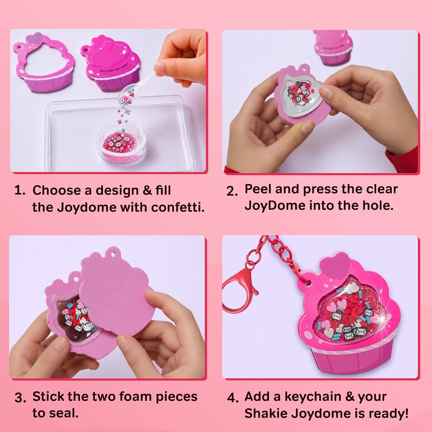 Chalk and Chuckles Joydomes DIY Shaker Keychain Kit – Tokens of Love