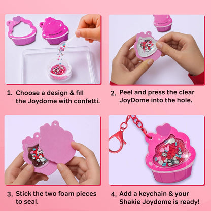 Chalk and Chuckles Joydomes DIY Shaker Keychain Kit – Tokens of Love