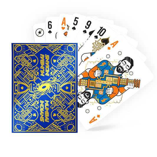 Parksons Cartamundi Private Limited-MH Mumbai Indians - Premium Blue & Gold Poker Playing Cards - Paper