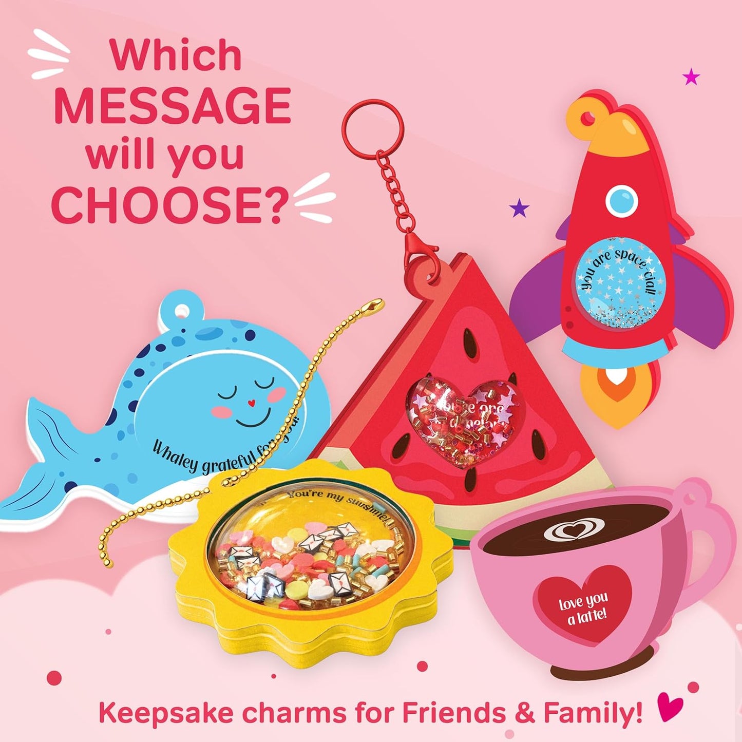 Chalk and Chuckles Joydomes DIY Shaker Keychain Kit – Tokens of Love