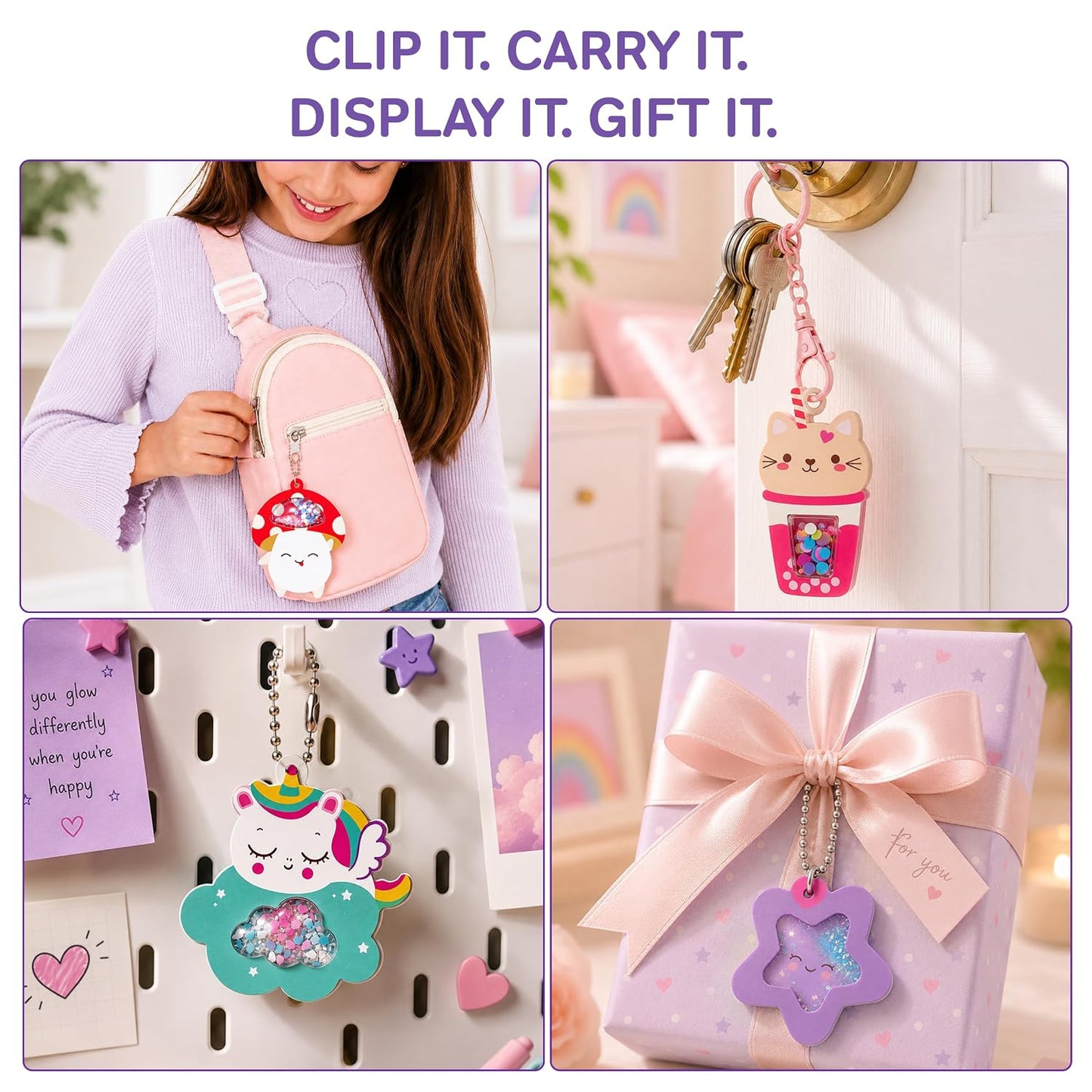 Chalk & Chuckles Joydomes, DIY Kawaii Shaker Keychain Making Kit