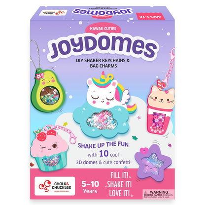 Chalk & Chuckles Joydomes, DIY Kawaii Shaker Keychain Making Kit