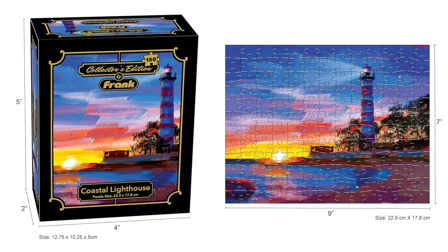 Frank Collector's Edition Jigsaw Puzzle for Adults | Travel Friendly Miniature Puzzles | Brain Booster Puzzle Games for Focus and Memory | Pack of 6 (150 Pieces), Gifts for Teenagers