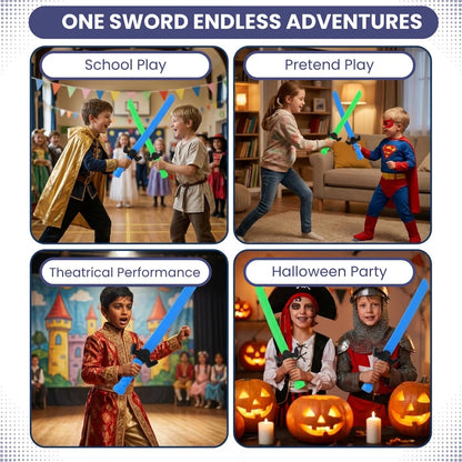 Ratna's Ninja Turtles Sword Set with Holder, Length 37 cm - Lightweight and Durable, Battle Action Sword Toys for Kids, Safe Plastic Pretend Play Toy Weapon for Kids Ages 4+ Years