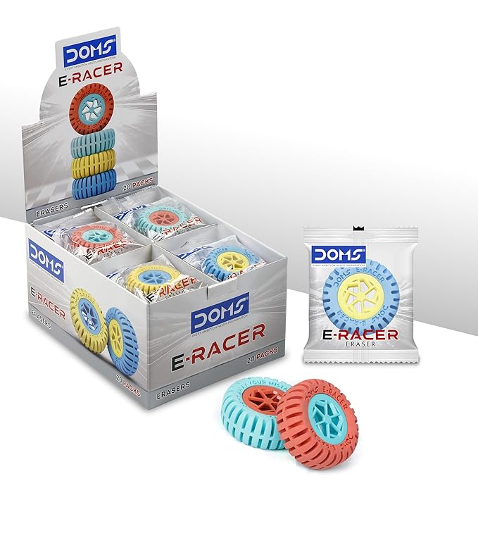 Doms E-Racer Erasers Pack of 20