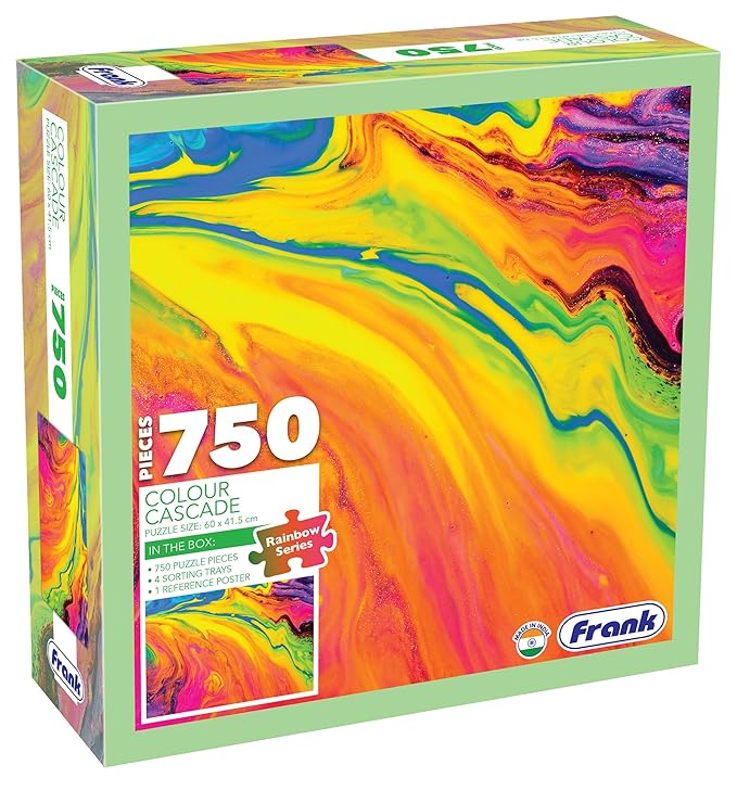 Frank Colour Cascade Jigsaw Puzzle for Adults | Creative & Challanging | 750 Piece Jigsaw Puzzle for Adults & Kids Above 15 Years