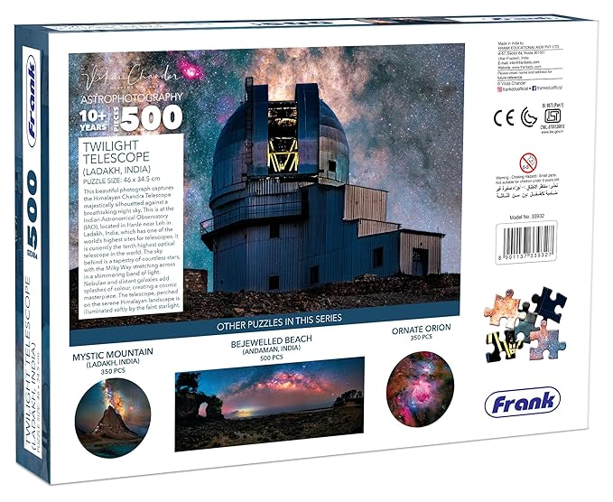 Frank Twilight Telescope 500 Piece Jigsaw Puzzle for Adults & Kids Above 10 Years | Fun & Challenging Having Realistic Illustrations