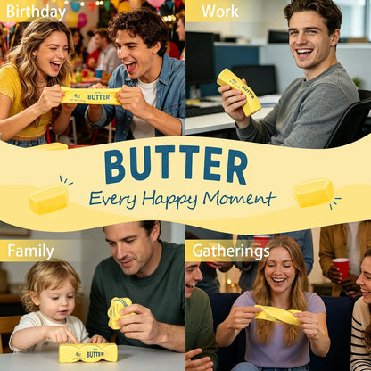 Butter Squishy Toy, Soft Slow Rising Squeeze Butter Squishy, Realistic Texture Sensory Play Toy, Fun Desk Toy for Kids, Teens & Adults (Small)