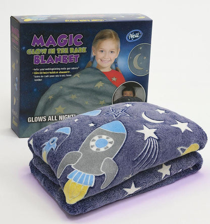 Premium Super Soft Warm Cozy Furry Blanket Glow in The Dark (6ft x 6ft)