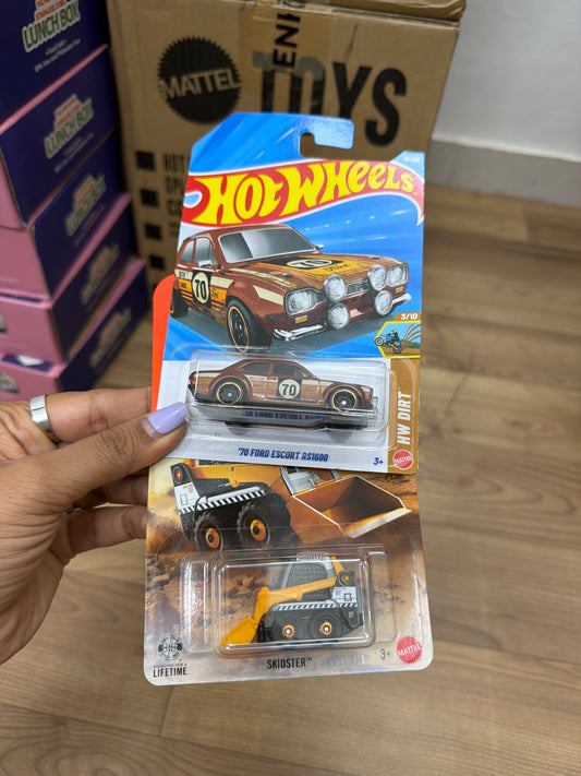 SINGLE HOT WHEELS CAR 70 FORD ESCORT RS1600 and 30782 (MATCHBOX CARS) -SKIDSTER