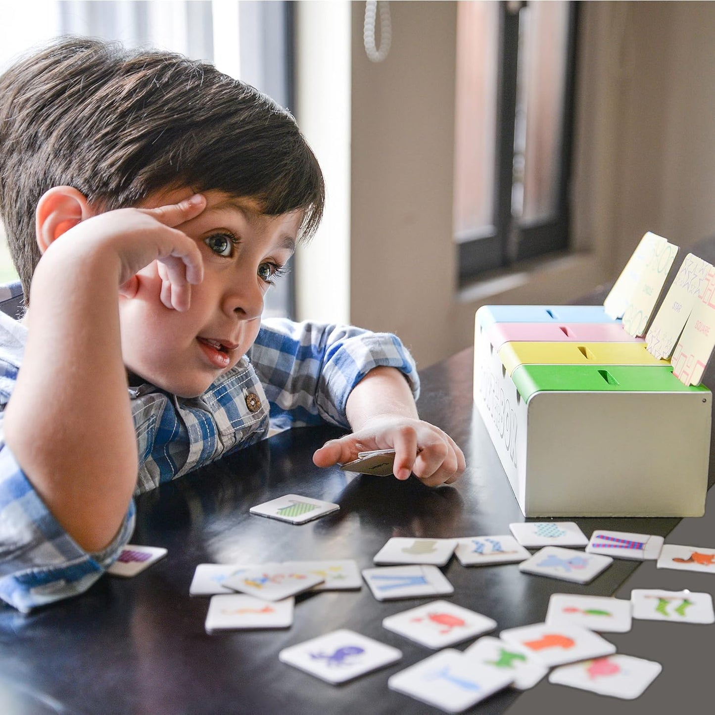 Chalk and Chuckles Sort in the Box- Montessori Sorting & Matching Game for Kids Ages 3-6, Learn Animals, Shapes & Patterns, Educational & Learning Toy for Toddler & Preschooler, Gift for Boys & Girls