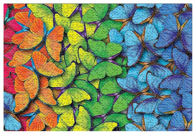 Frank Rainbow Flutter Jigsaw Puzzle for Adults | 1000 Piece Jigsaw Puzzles for Adults & Kids Above 15 Years