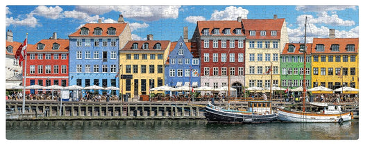 Frank Nyhavn, Copenhagen Panorama 500 Piece Jigsaw Puzzle for Adults & Kids Above 10 Years | Realistic Illustrations - Fun & Challenging Puzzle Games for Focus & Stress Relief - Gifts for Teenagers