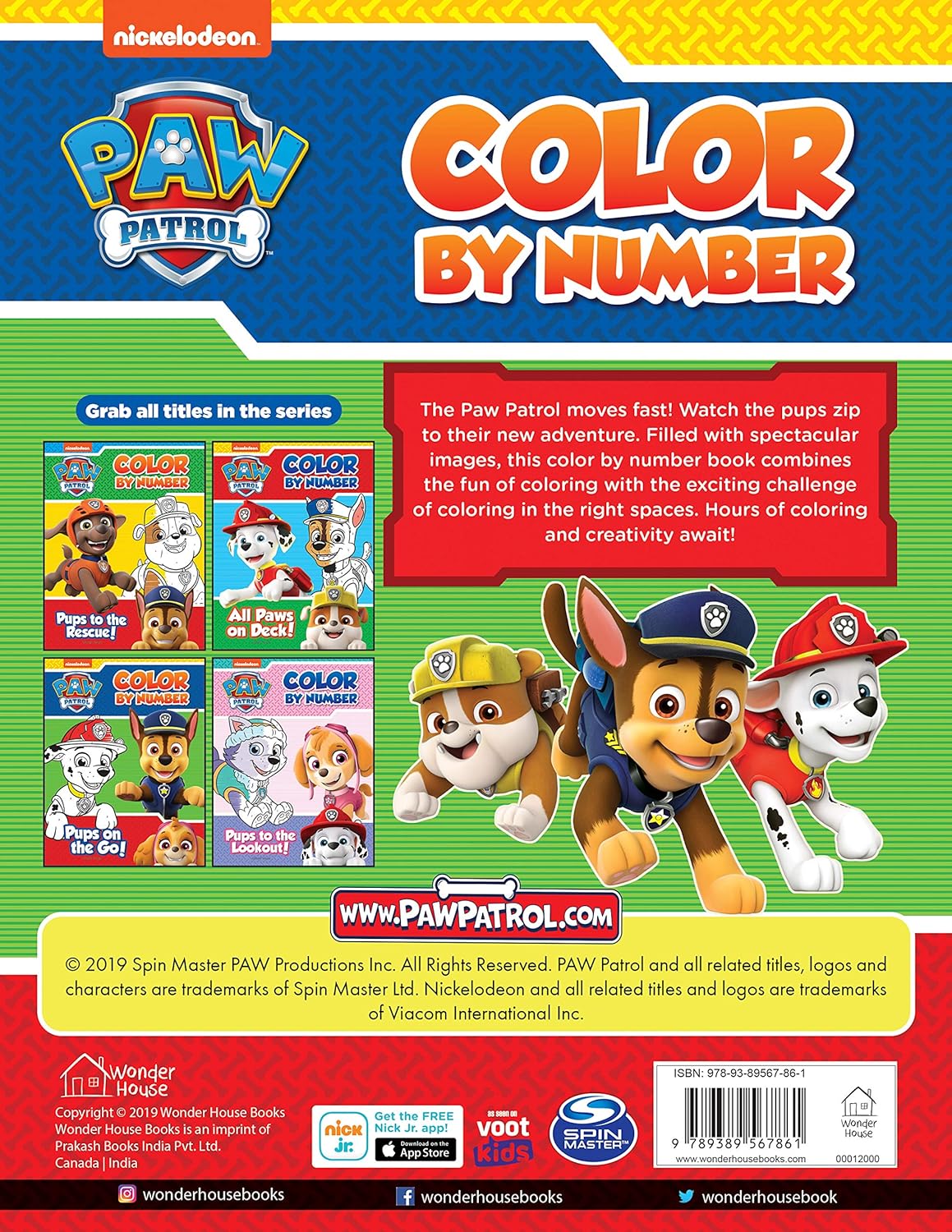 Pups on the Go: Paw Patrol, Color by Number Activity Book