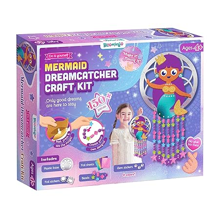 Bloomingo Mermaid Dreamcatcher: DIY Craft Painting Kit for Kids
