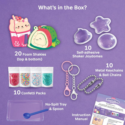 Chalk & Chuckles Joydomes, DIY Kawaii Shaker Keychain Making Kit