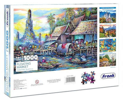 Frank Floating Market Jigsaw Puzzle (1000 Pieces) for Adults and Kid Above 15+ Years-Realistic Illustrations-Fun & Challenging Brain Booster Games - for Focus and Memory -34019