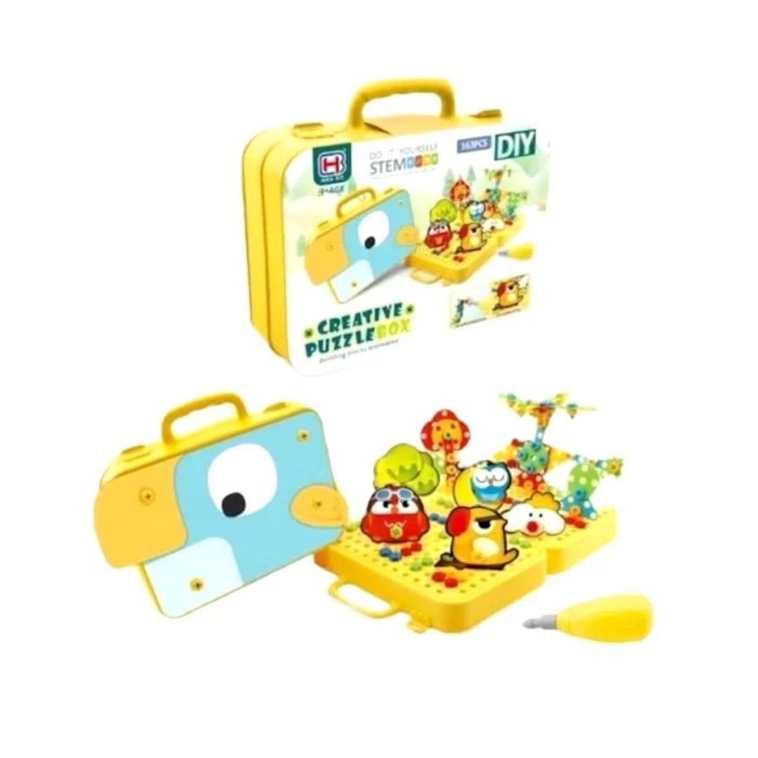 DIY Creative Puzzle Box, 232 Pieces Building Blocks Set, Educational Toy for Ages 3+