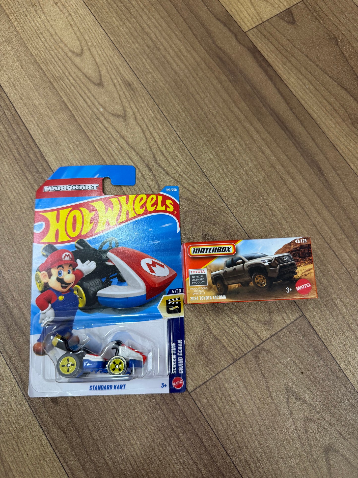 SINGLE HOT WHEELS CAR STANDARD MARIO  KART and DNK70 (MATCHBOX PWR GBRS HERITAGE)- 2024 Toyota Tacoma