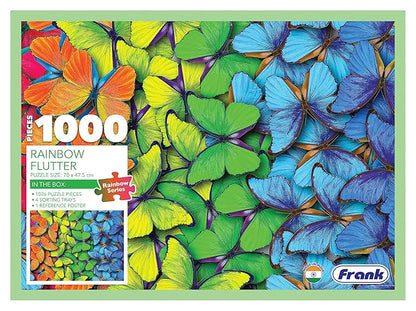Frank Rainbow Flutter Jigsaw Puzzle for Adults | 1000 Piece Jigsaw Puzzles for Adults & Kids Above 15 Years