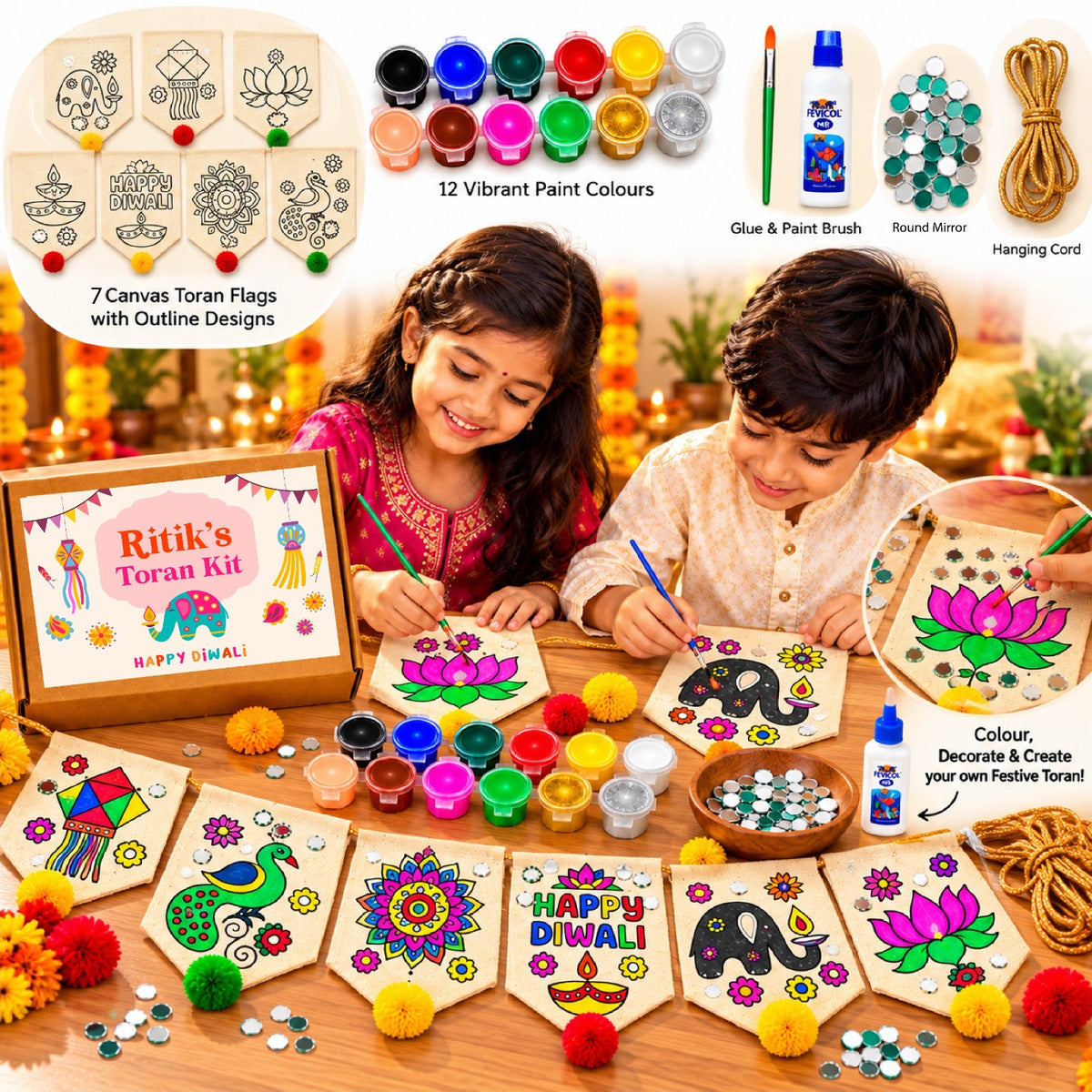 Personalised DIY Toran for Kids