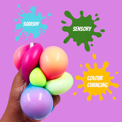 Scoobies Mini Tint Balls: Color-Changing Squishy Balls Set of 4 Balls (Pink, Blue, Purple & Green)