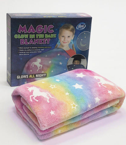 Premium Super Soft Warm Cozy Furry Blanket Glow in The Dark (6ft x 6ft)