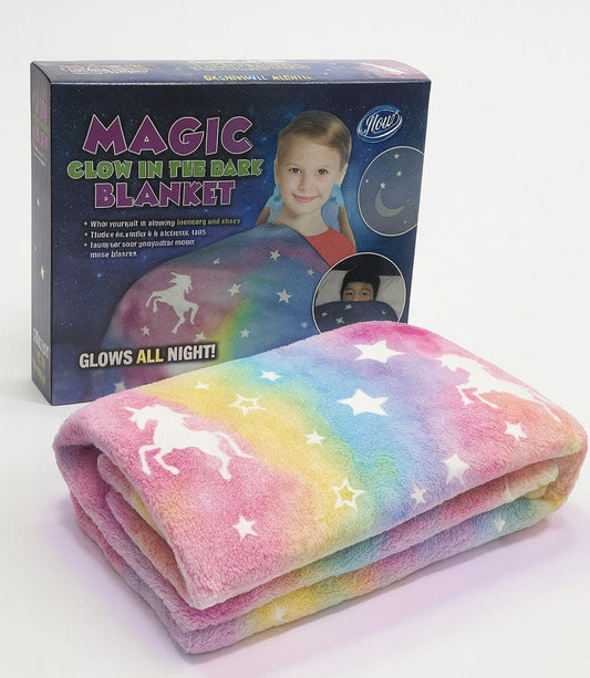 Premium Super Soft Warm Cozy Furry Blanket Glow in The Dark (6ft x 6ft)