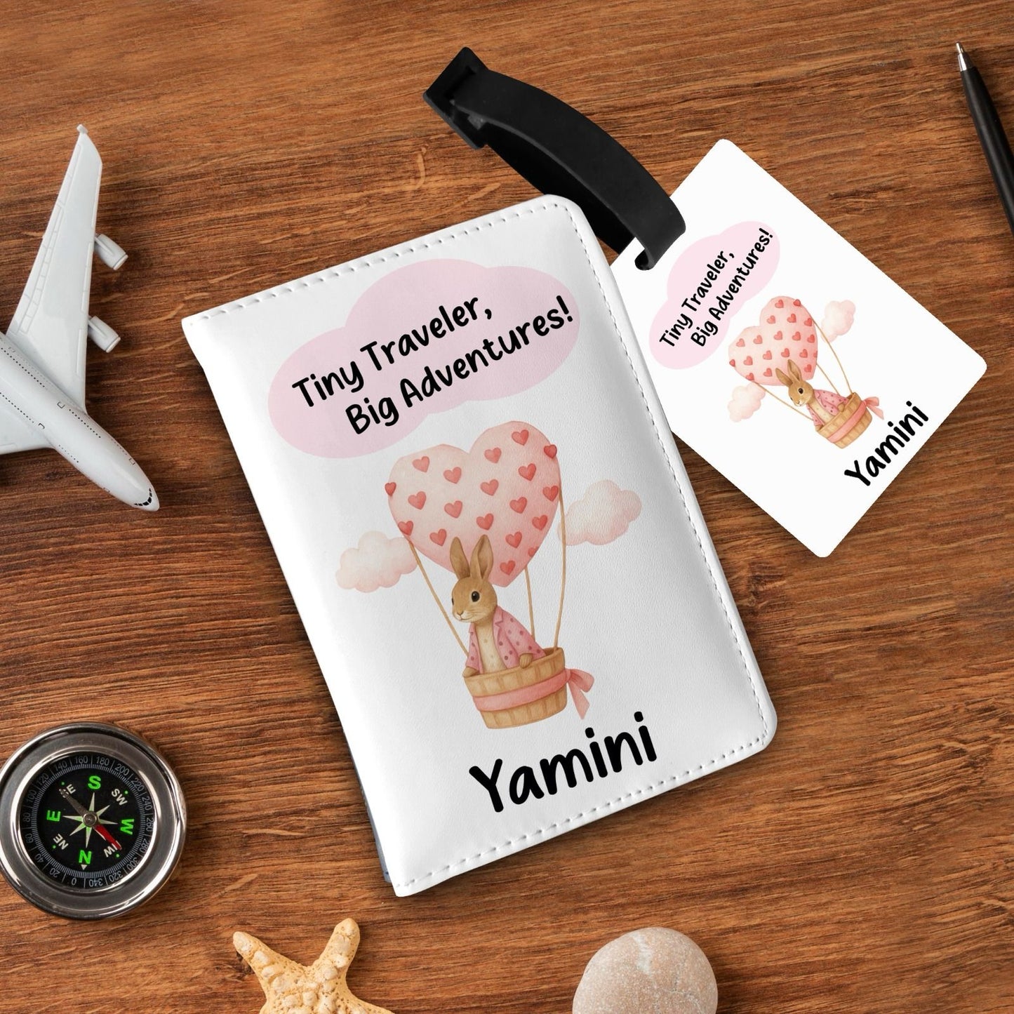 Personalized Passport and bag tag combo