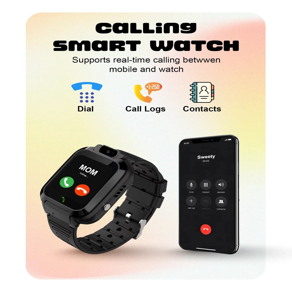 Spiky Basilisk Kids' Cute Waterproof Smartwatch With GPS