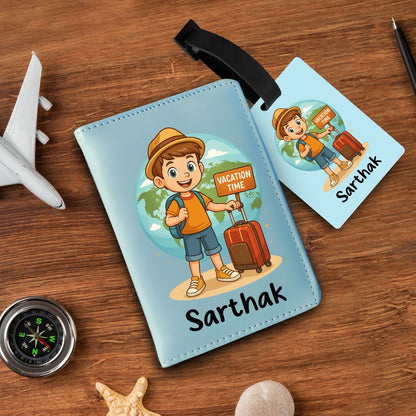 Personalized Passport and bag tag combo