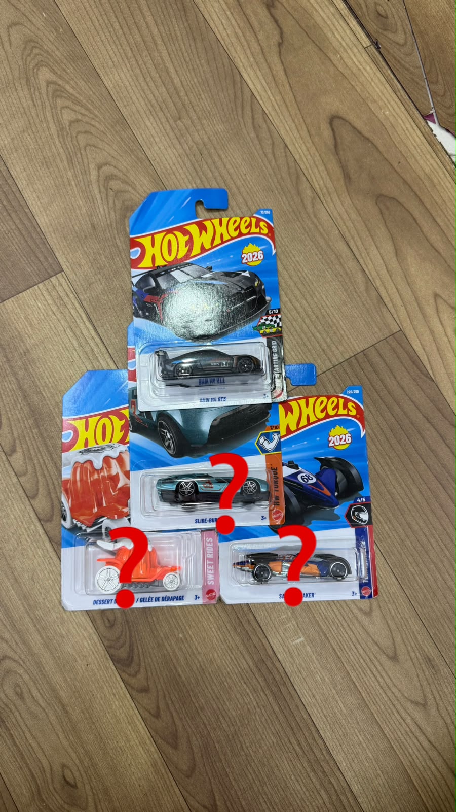 BMW M4 GT3 AND 3 RANDOM FANTASY CARS - SINGLE HOTWHEELS