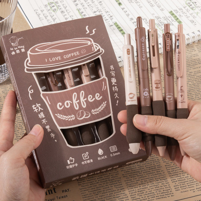 Coffee Lover's Gel Pens- set of 5