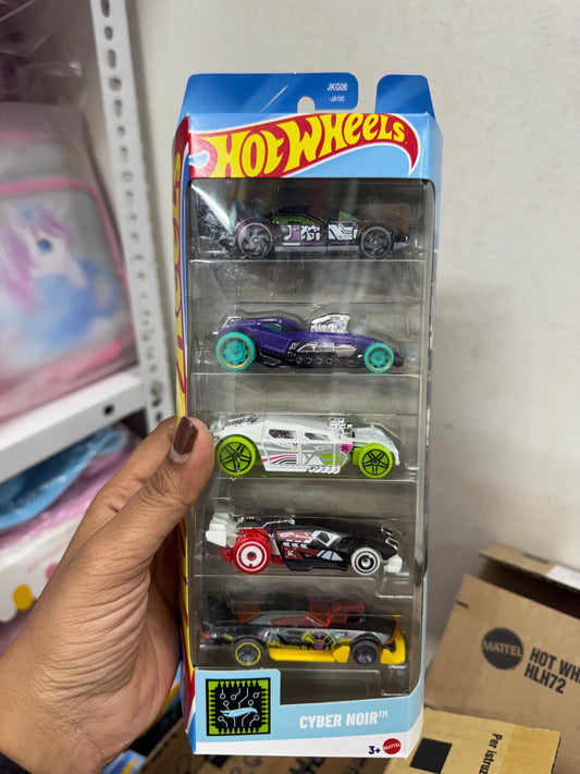 Hot Wheels 2026 Diecast Cars - Pack of 5- HW Cyber Noir