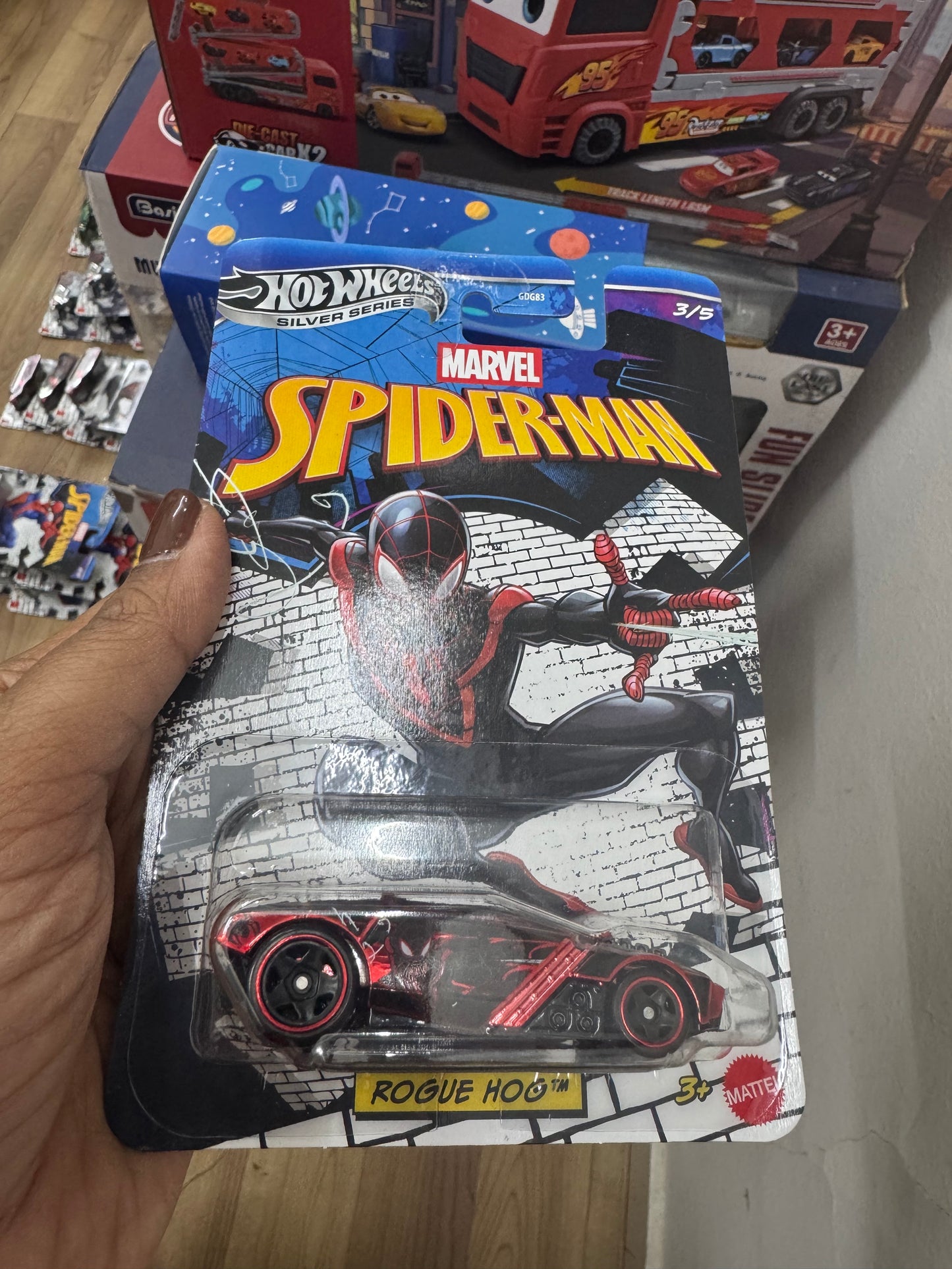 Hotwheels Spiderman Series- ROGUE HOG- Mainline 1:64 Scale (GDG83-952L)