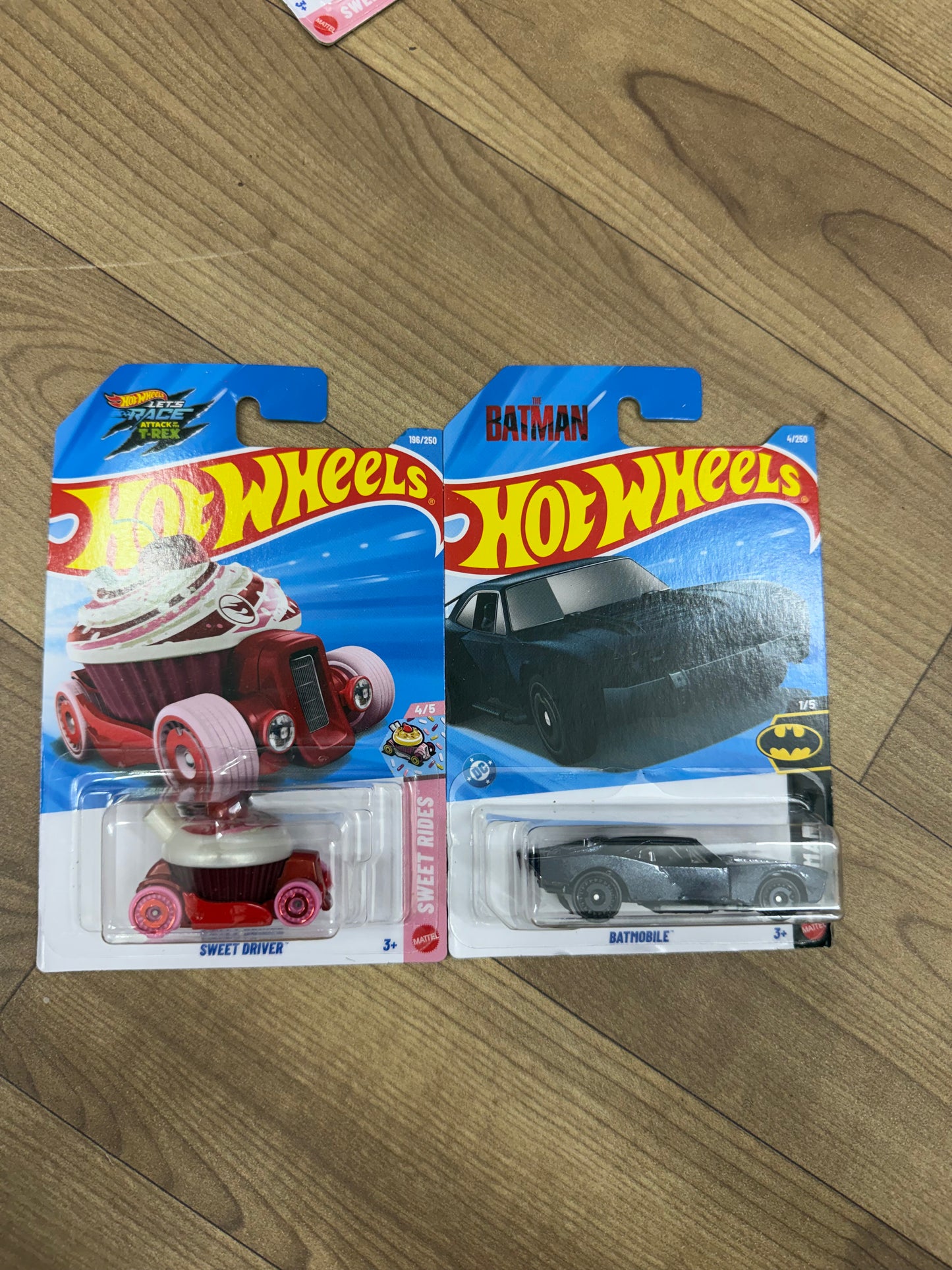 SINGLE HOTWHEELS CAR- SWEET DRIVER AND BATMOBILE