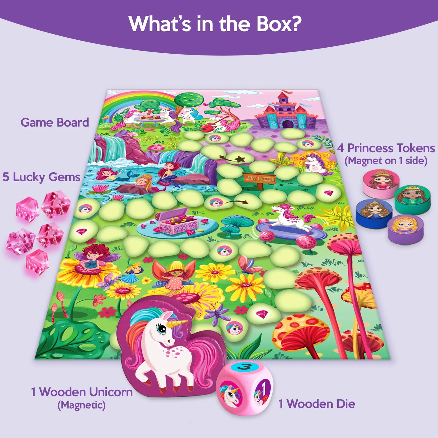 Princess Race Board Game- Chalks and Chuckles