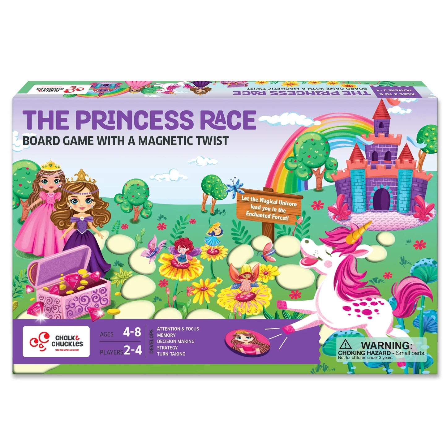 Princess Race Board Game- Chalks and Chuckles