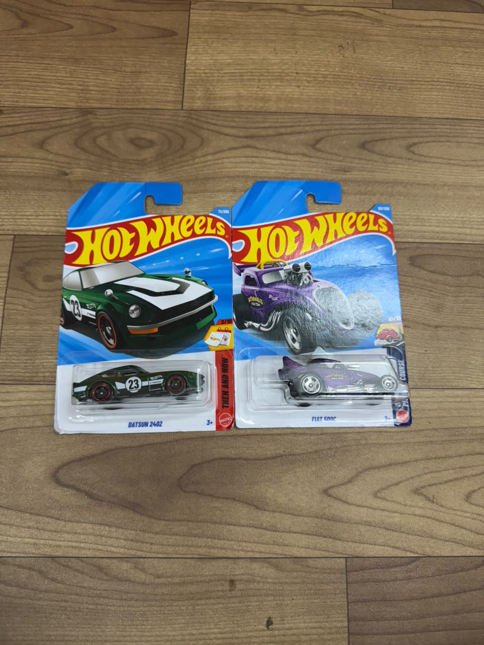 DATSUN 240z AND FIAT 500C : SINGLE HOT WHEELS CARS